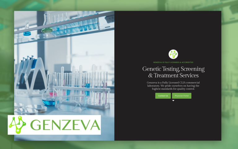 Genzeva Green Genetic Testing Website