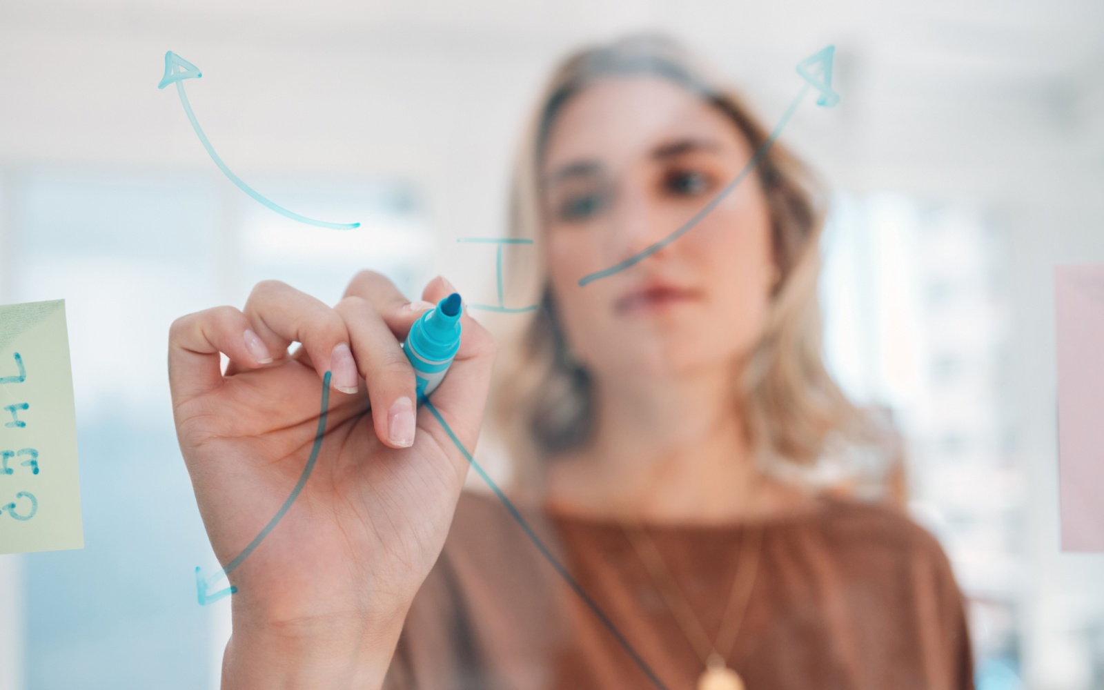 Woman Designing a Marketing Campaign Strategy