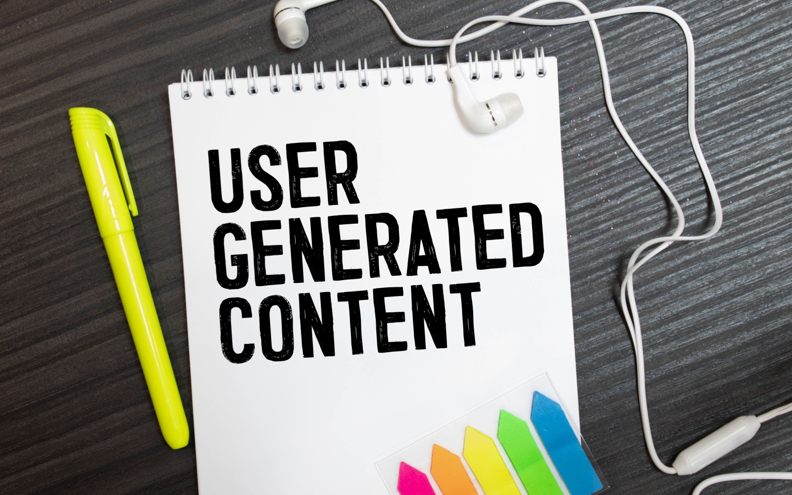 User-Generated Content Written on Notepad