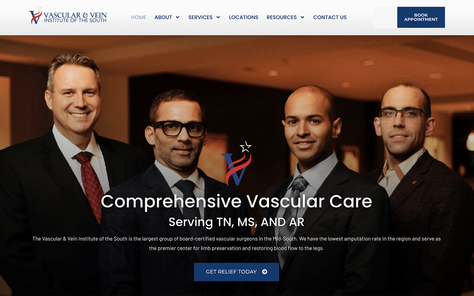 Vascular Website with 4 Doctors